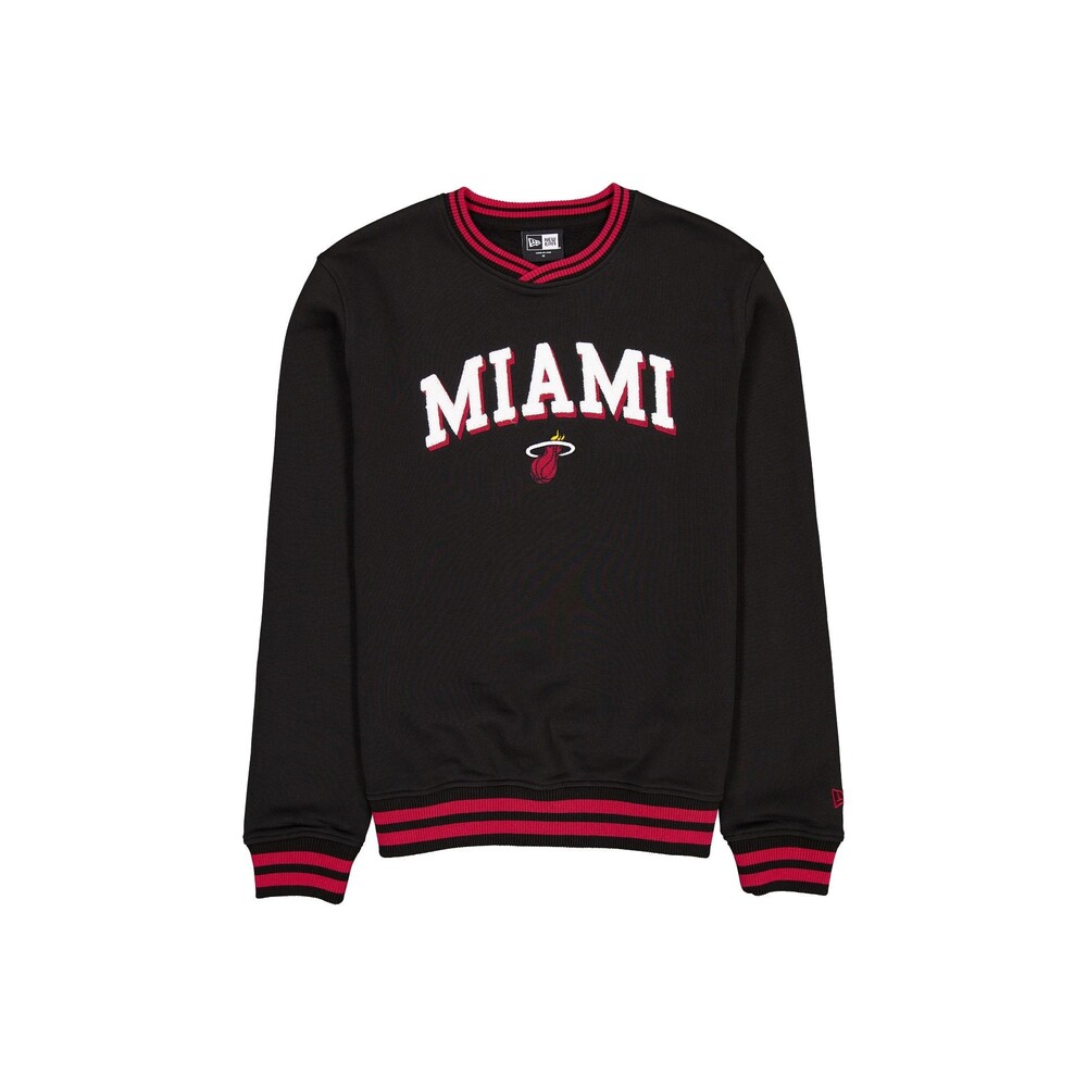 New Era Miami Heat Sport Night Black Crewneck - Size 3XL
